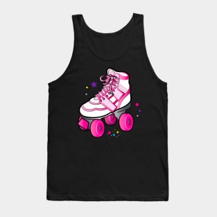 Roller Skate in Pink Tank Top